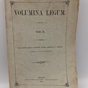VOLUMINA LEGUM. TOM IX.